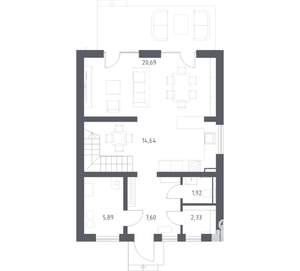 Дом 117м², 2-этажный, участок 6 сот.