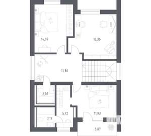 Дом 162м², 2-этажный, участок 7 сот.