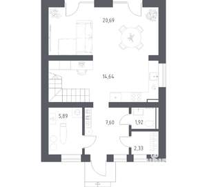 Дом 117м², 2-этажный, участок 6 сот.