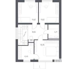 Дом 133м&sup2;, 2-этажный, участок 6 сот.  