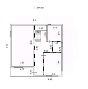 Дом 120м², 2-этажный, участок 5 сот.  