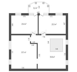Дом 382м², 2-этажный, участок 14 сот.  