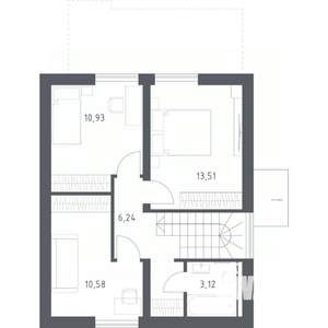 Дом 104м², 2-этажный, участок 5 сот.  