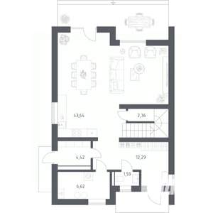 Дом 162м², 2-этажный, участок 7 сот.  