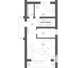 Дом 110м&sup2;, 2-этажный, участок 6 сот.  