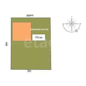 Дом 70м&sup2;, 2-этажный, участок 8 сот.  