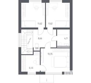 Дом 128м&sup2;, 2-этажный, участок 6 сот.  