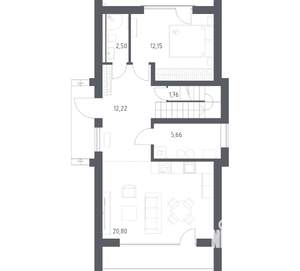 Дом 128м&sup2;, 2-этажный, участок 5 сот.  