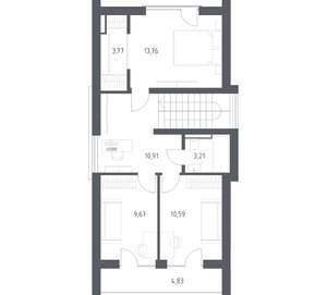 Дом 128м&sup2;, 2-этажный, участок 5 сот.  