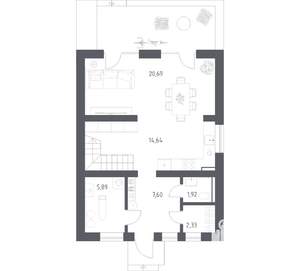 Дом 117м&sup2;, 2-этажный, участок 7 сот.  