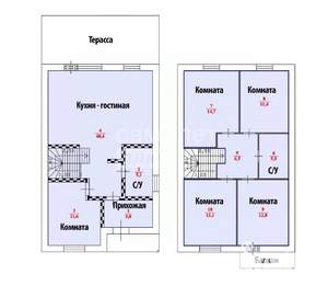 Коттедж 125м², 2-этажный, участок 5 сот.  