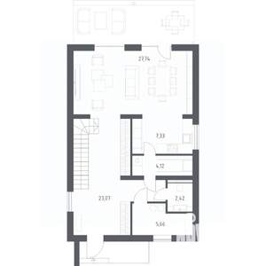 Дом 151м², 2-этажный, участок 7 сот.  