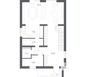 Дом 151м&sup2;, 2-этажный, участок 6 сот.  