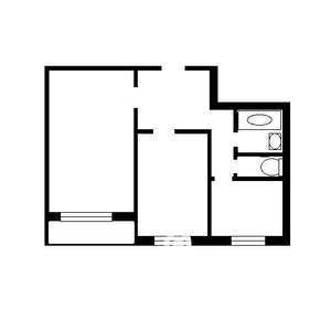2-к квартира, на длительный срок, 44м2, 4/9 этаж