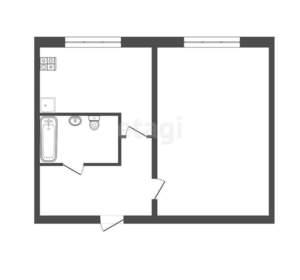 1-к квартира, вторичка, 28м2, 7/9 этаж