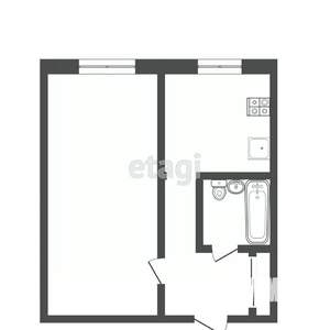 1-к квартира, вторичка, 32м2, 6/9 этаж