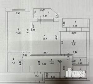 2-к квартира, вторичка, 69м2, 1/11 этаж