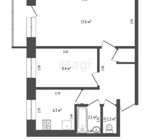 2-к квартира, вторичка, 44м2, 3/5 этаж