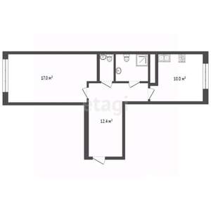 1-к квартира, вторичка, 42м2, 1/17 этаж
