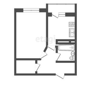 1-к квартира, вторичка, 42м2, 4/9 этаж