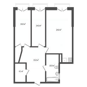 3-к квартира, вторичка, 87м2, 6/15 этаж
