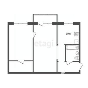 2-к квартира, вторичка, 45м2, 4/5 этаж