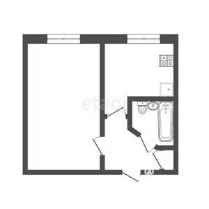 1-к квартира, вторичка, 29м2, 4/5 этаж