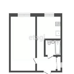 1-к квартира, вторичка, 29м2, 1/5 этаж
