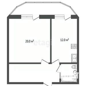 1-к квартира, вторичка, 44м2, 7/15 этаж