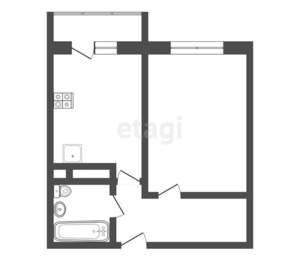 1-к квартира, вторичка, 41м2, 9/17 этаж