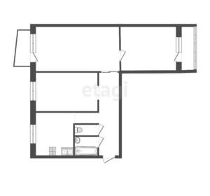 3-к квартира, вторичка, 59м2, 6/9 этаж