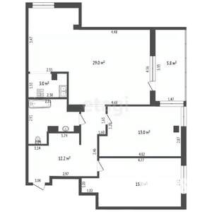 3-к квартира, вторичка, 84м2, 10/14 этаж