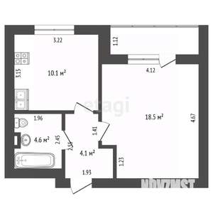 1-к квартира, вторичка, 37м2, 2/3 этаж