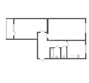 2-к квартира, вторичка, 58м2, 3/3 этаж