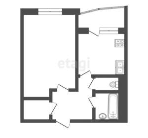 1-к квартира, вторичка, 42м2, 4/15 этаж