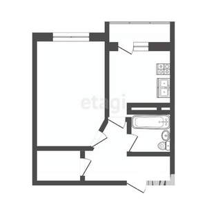 1-к квартира, вторичка, 42м2, 4/9 этаж