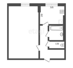 1-к квартира, вторичка, 32м2, 5/9 этаж