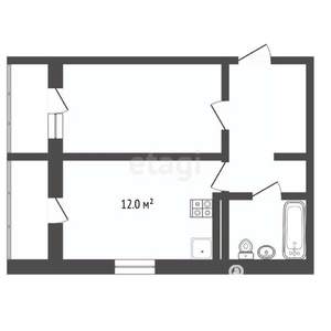 1-к квартира, вторичка, 44м2, 6/15 этаж