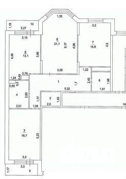 3-к квартира, вторичка, 91м2, 5/10 этаж