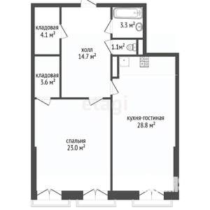 2-к квартира, вторичка, 79м2, 3/15 этаж