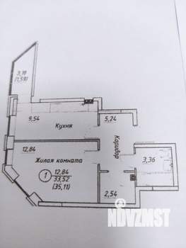 1-к квартира, вторичка, 34м2, 6/12 этаж