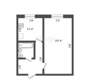 1-к квартира, вторичка, 33м2, 2/6 этаж