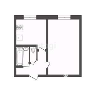 1-к квартира, вторичка, 30м2, 5/5 этаж