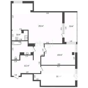 3-к квартира, вторичка, 84м2, 10/14 этаж