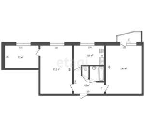 3-к квартира, вторичка, 51м2, 3/5 этаж