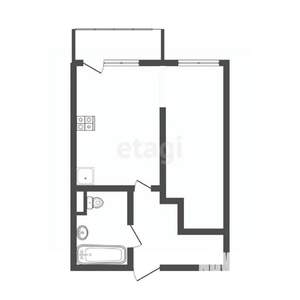 Студия квартира, вторичка, 36м2, 3/9 этаж