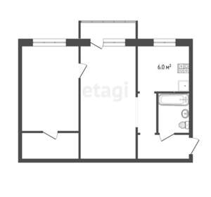 2-к квартира, вторичка, 45м2, 4/5 этаж