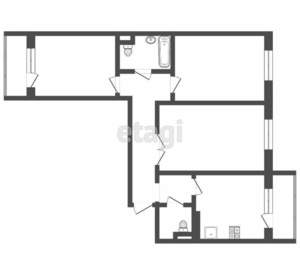 3-к квартира, вторичка, 81м2, 4/17 этаж