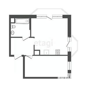 2-к квартира, вторичка, 55м2, 4/4 этаж