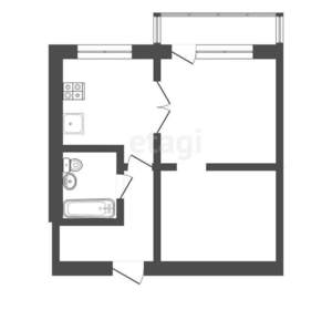 1-к квартира, вторичка, 31м2, 5/5 этаж